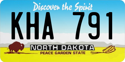 ND license plate KHA791