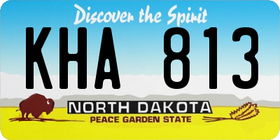 ND license plate KHA813