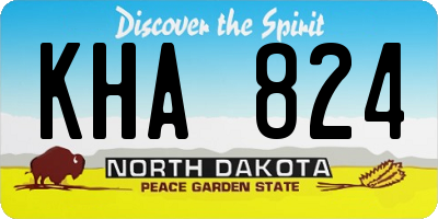 ND license plate KHA824