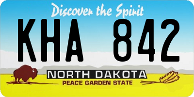 ND license plate KHA842