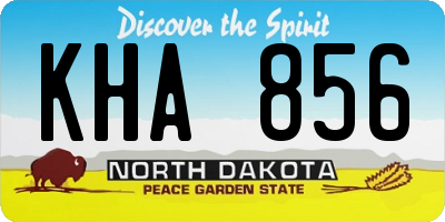 ND license plate KHA856