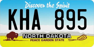 ND license plate KHA895