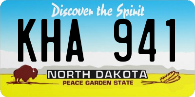 ND license plate KHA941