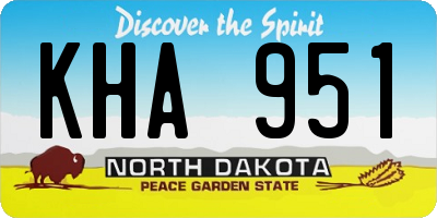 ND license plate KHA951