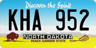 ND license plate KHA952