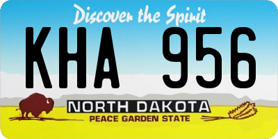 ND license plate KHA956