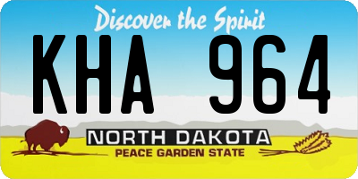 ND license plate KHA964