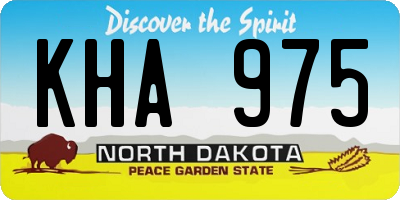ND license plate KHA975