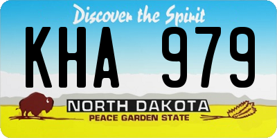 ND license plate KHA979