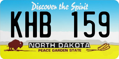 ND license plate KHB159