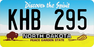 ND license plate KHB295