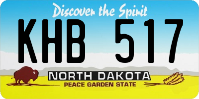 ND license plate KHB517