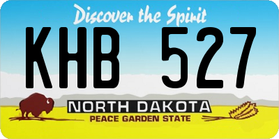 ND license plate KHB527