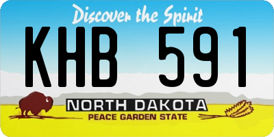 ND license plate KHB591