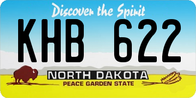 ND license plate KHB622