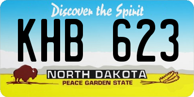 ND license plate KHB623