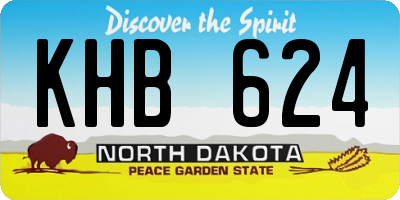 ND license plate KHB624