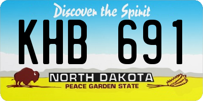 ND license plate KHB691