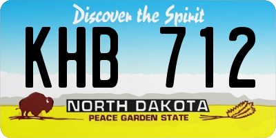 ND license plate KHB712