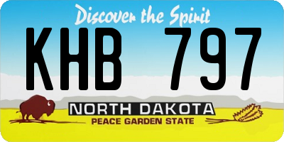 ND license plate KHB797