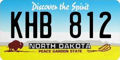 ND license plate KHB812
