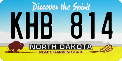 ND license plate KHB814