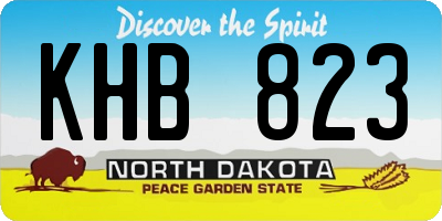 ND license plate KHB823