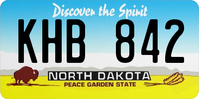 ND license plate KHB842