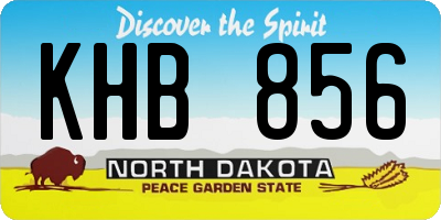 ND license plate KHB856