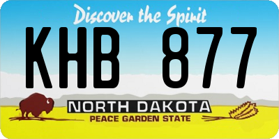 ND license plate KHB877