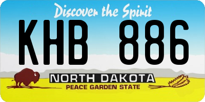 ND license plate KHB886