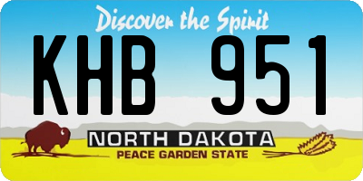 ND license plate KHB951
