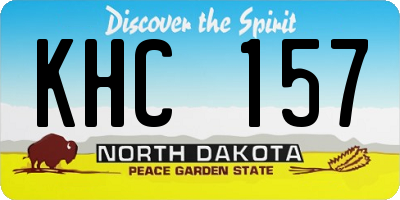 ND license plate KHC157