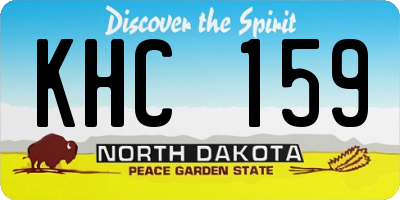 ND license plate KHC159