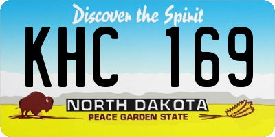 ND license plate KHC169