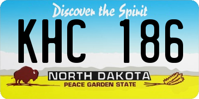 ND license plate KHC186