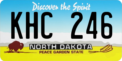 ND license plate KHC246