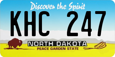 ND license plate KHC247