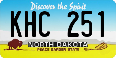 ND license plate KHC251
