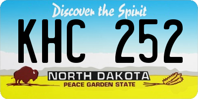 ND license plate KHC252