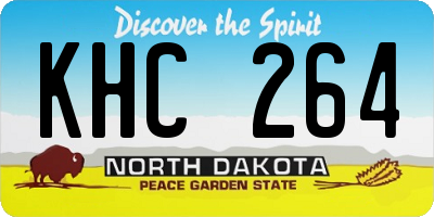 ND license plate KHC264