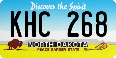 ND license plate KHC268