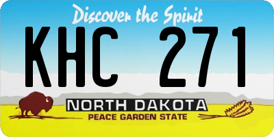 ND license plate KHC271