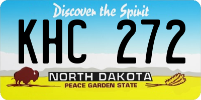 ND license plate KHC272