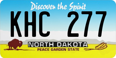 ND license plate KHC277