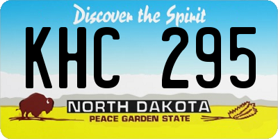 ND license plate KHC295