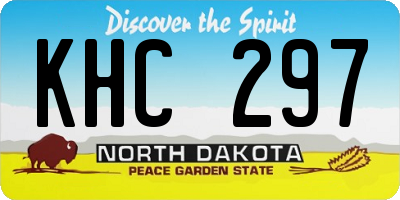 ND license plate KHC297