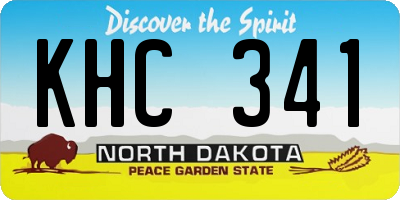 ND license plate KHC341