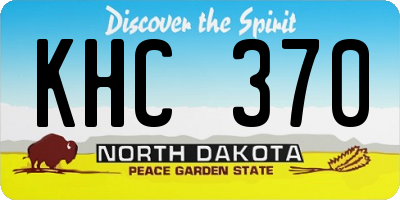 ND license plate KHC370