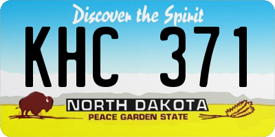 ND license plate KHC371